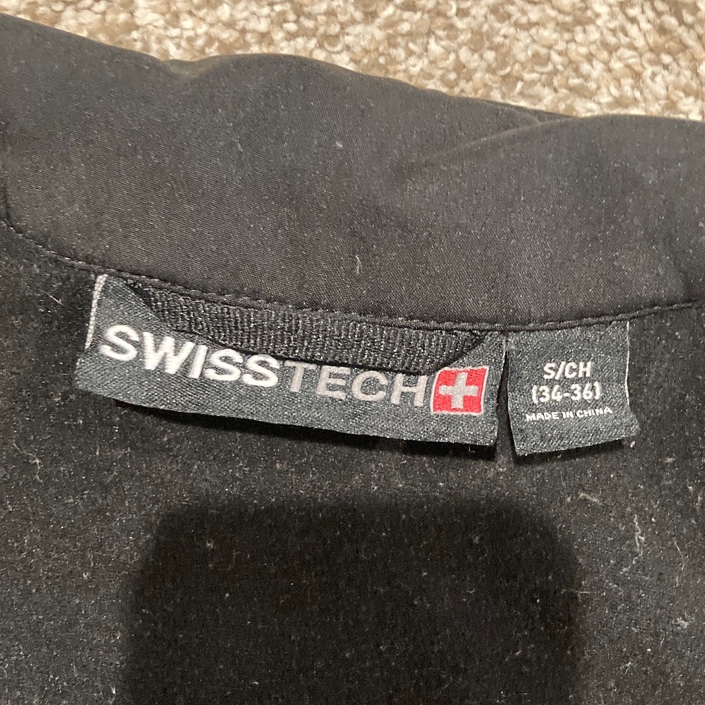Swiss Tech Black Jacket with Red Logo Accent - Picture 2 of 3